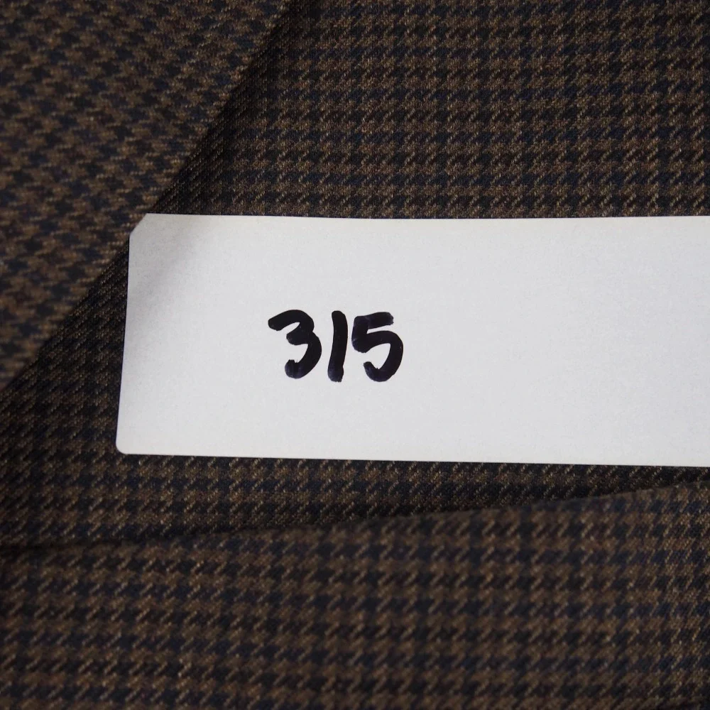 Ralph Lauren Chaps Mens Blazer 44R Brown Houndstooth Sports Coat Jacket‎